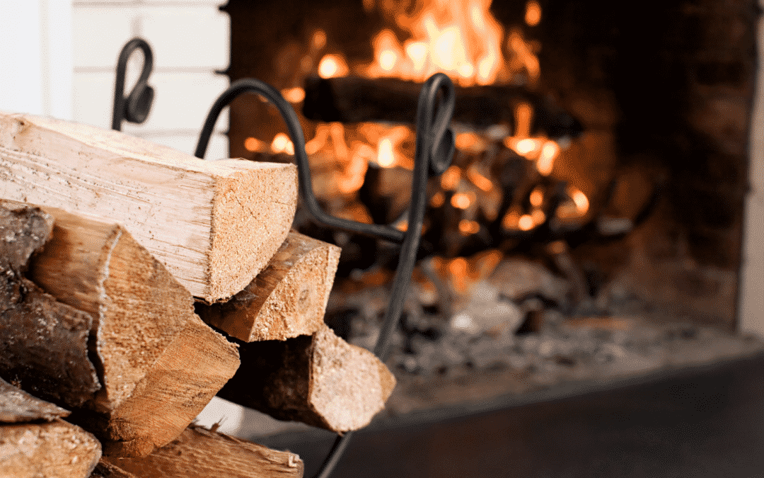 wood-burning fireplace installation